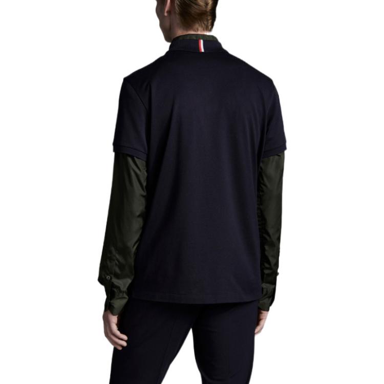 Moncler FW22  Slim Fit Solid Color Short Sleeve Polo Shirt Blue. H10918A000208467377X 圖 5