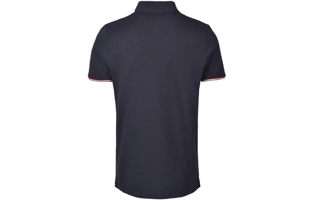 Lookbook Moncler FW22  Solid Color Logo Patch Polo Shirt Blue. 8A7340084556773