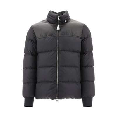 Moncler FW22 Solid Color Padded Zip-Up Down Jacket Black H20911A0017368352999