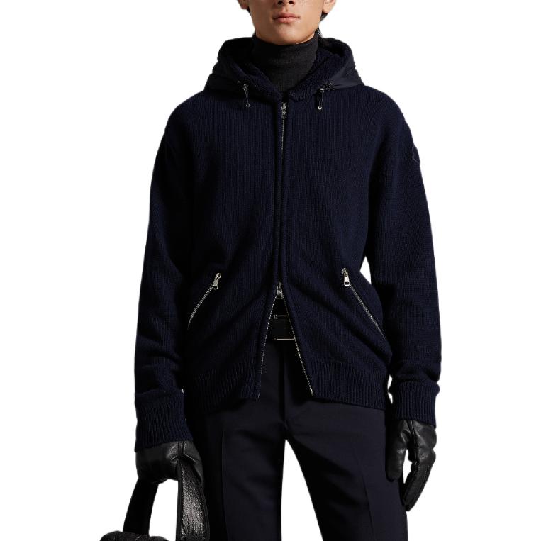 Moncler FW22  Solid Color Patchwork Zip-Up Hoodie Jacket. H20919B00016M1115778 圖 3