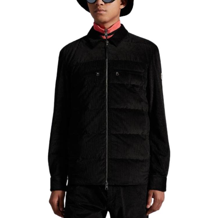 Shop Moncler FW22  Solid Color Straight-Cut Casual Pants Black H20912A00011596E3999