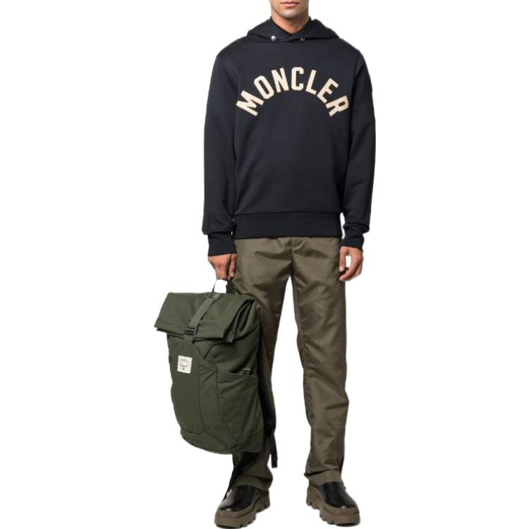 Moncler FW22  Solid Logo Patch Pullover Hoodie - Midnight Blue. H20918G00050809KR778 圖 3