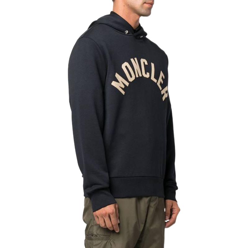 Moncler FW22  Solid Logo Patch Pullover Hoodie - Midnight Blue. H20918G00050809KR778 圖 5