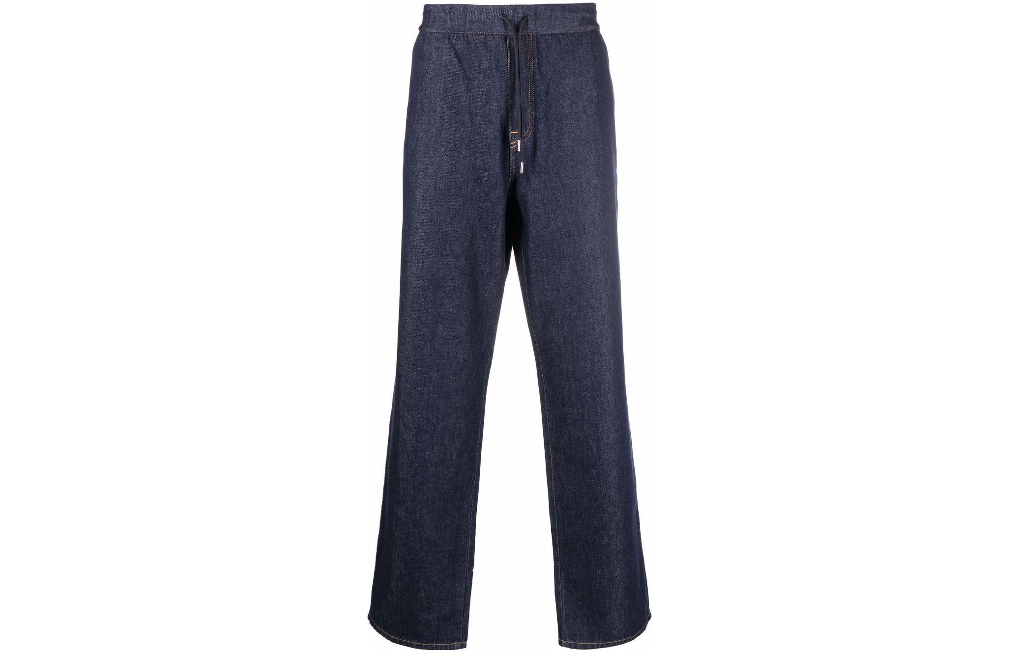 Moncler FW22  Straight-Leg Drawstring Casual Denim Pants. H10912A00023595YP780