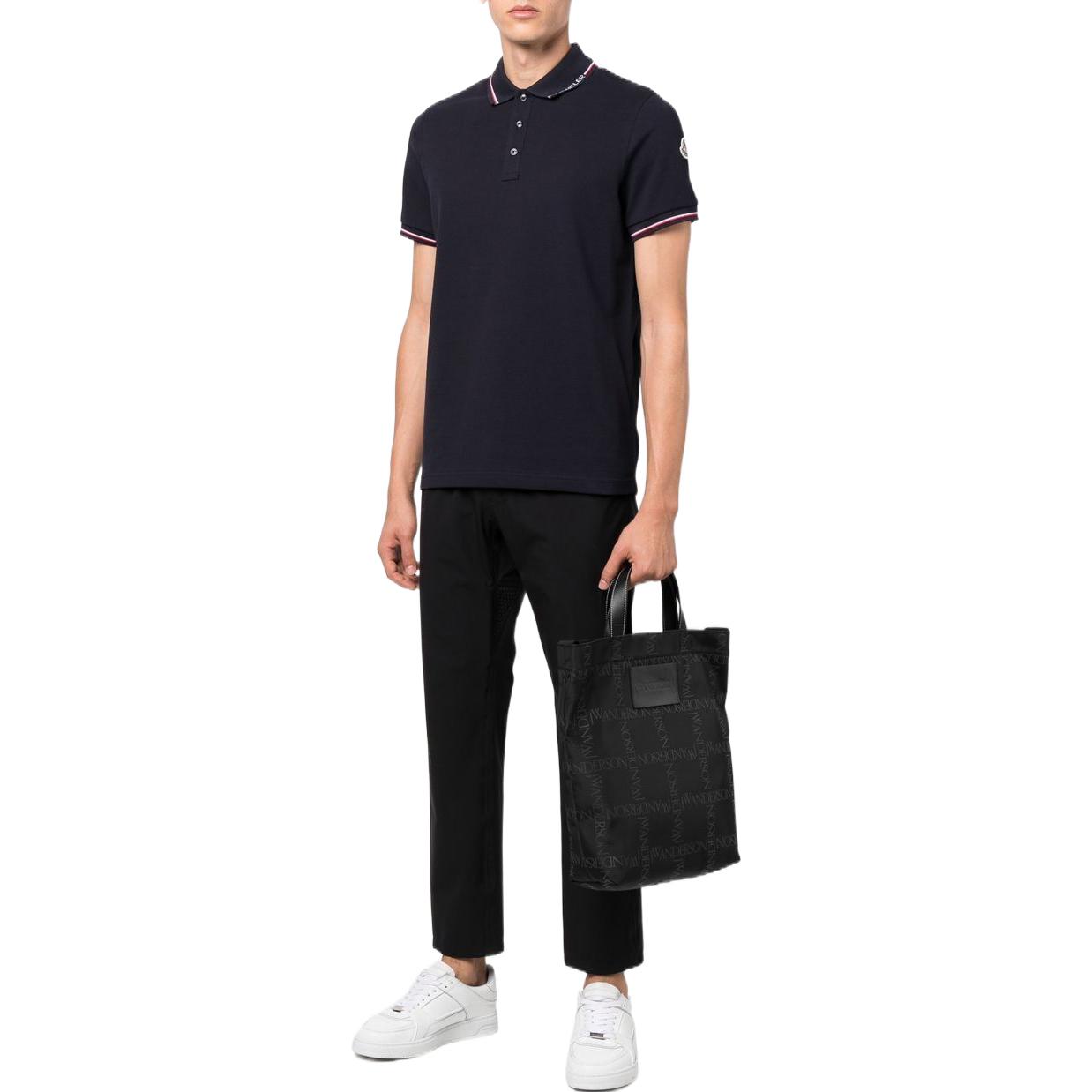 Lookbook 蒙克莱 秋冬22 条纹标志 短袖POLO衫 海军蓝 H20918A000128455677X