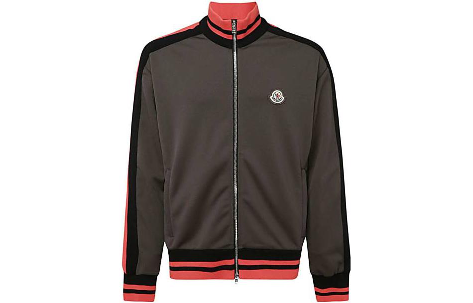 Moncler FW22  Striped Logo Zip Jacket in Sea Pine Green. H20918G00020899A1828