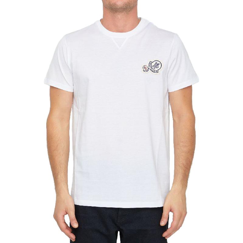 Moncler FW22  White Crewneck Logo Print Short Sleeve T-Shirt. 8C000268390Y001 圖 4