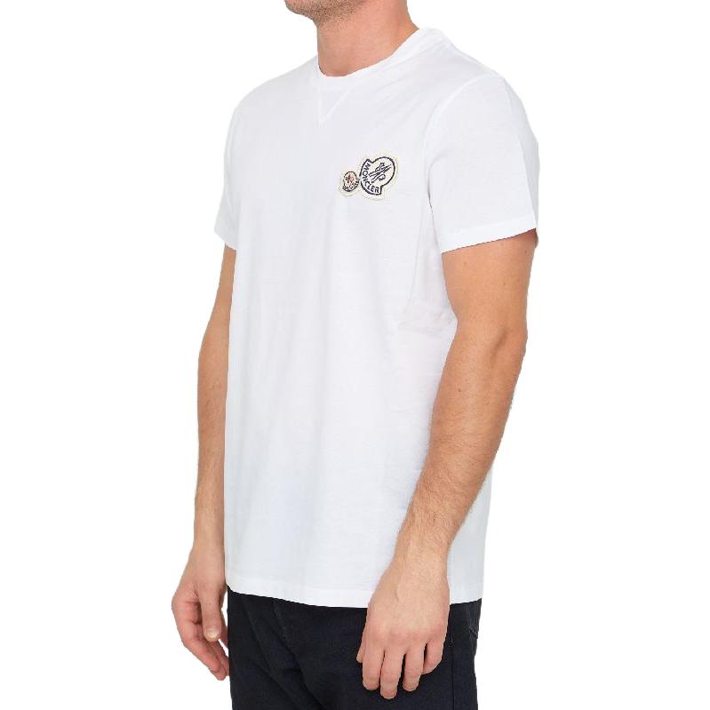 Moncler FW22  White Crewneck Logo Print Short Sleeve T-Shirt. 8C000268390Y001 圖 5