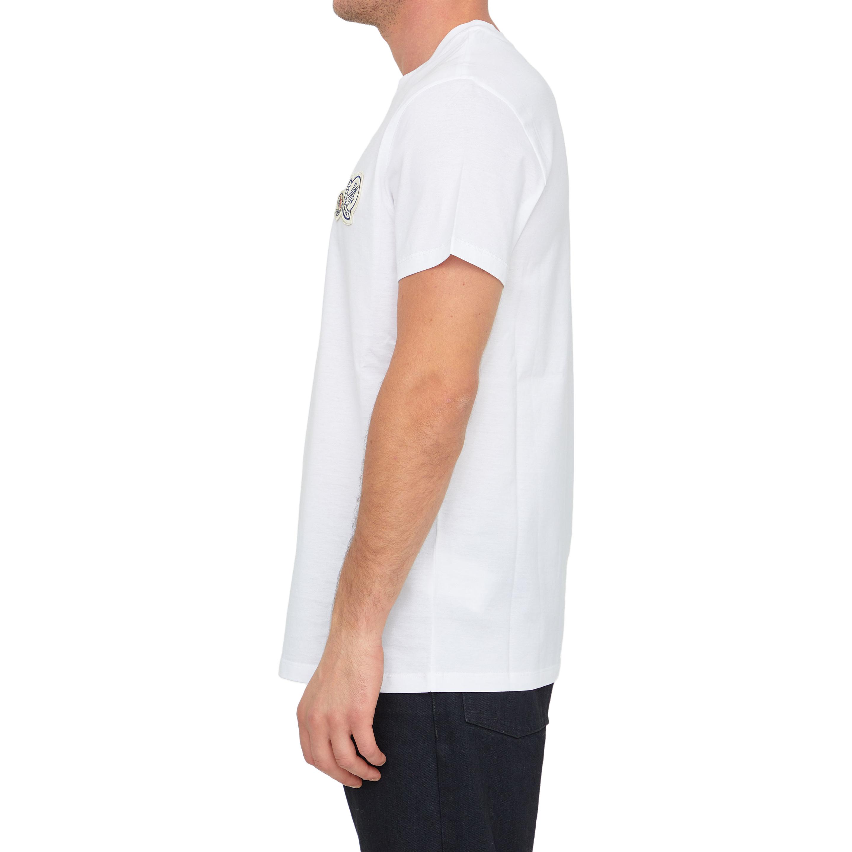 Moncler FW22  White Crewneck Logo Print Short Sleeve T-Shirt. 8C000268390Y001 圖 6