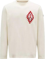 Moncler FW22 White Embroidered Crewneck Knit Sweater Long Sleeve. H20918C000148390T02B Moncler FW22 White Embroidered Crewneck Knit Sweater Long Sleeve. H20918C000148390T02B