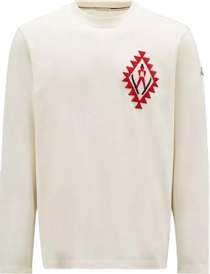 몽클레르 FW22 화이트 자수 크루넥 니트 스웨터 긴소매. H20918C000148390T02B Order 몽클레르 FW22 화이트 자수 크루넥 니트 스웨터 긴소매. H20918C000148390T02B