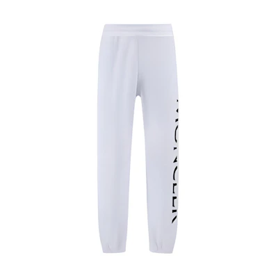 Moncler FW22 White Jogger Sweatpants with Logo Print. H20918H00003809KR001