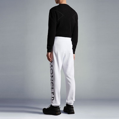 Moncler FW22 White Jogger Sweatpants with Logo Print. H20918H00003809KR001 Shop Moncler FW22 White Jogger Sweatpants with Logo Print. H20918H00003809KR001