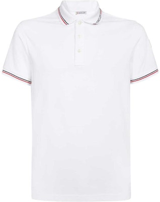 Moncler FW22 White Polo Shirt with Logo Pattern Design. H20918A0001284556001 Buy Moncler FW22 White Polo Shirt with Logo Pattern Design. H20918A0001284556001