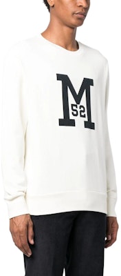 モンクレール FW22 レタープリント付きホワイトプルオーバースウェットシャツ H20918G00049809KR032 Purchase モンクレール FW22 レタープリント付きホワイトプルオーバースウェットシャツ H20918G00049809KR032