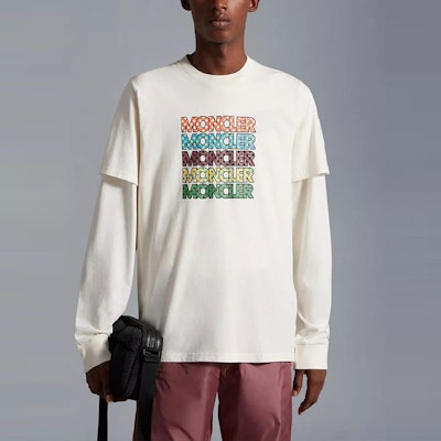 Moncler FW22 白色字母標誌印花T恤 H20928C00008M2326034 Lookbook Moncler FW22 白色字母標誌印花T恤 H20928C00008M2326034