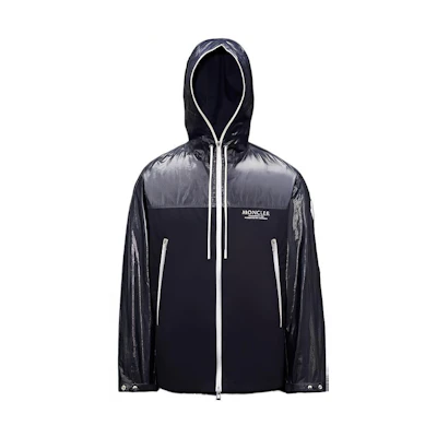 Moncler FW22 Zip-Up Hooded Jacket with Long Sleeves and Patchwork Design H10911A00081595UP778