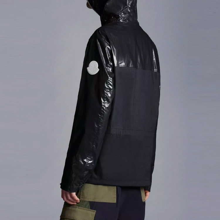 Purchase Moncler FW22  Zip-Up Hooded Jacket with Long Sleeves and Patchwork Design H10911A00081595UP778