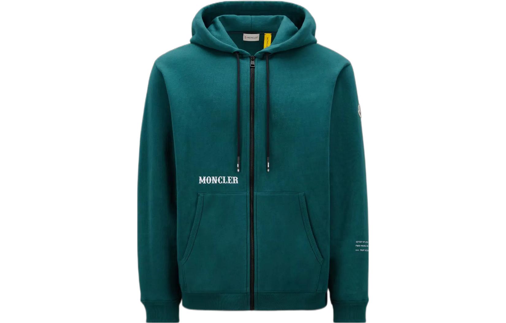 Moncler FW22 Back Letter Embroidery Zip Hoodie Unisex Dark Green. H209U8G00006M2372850 圖 2