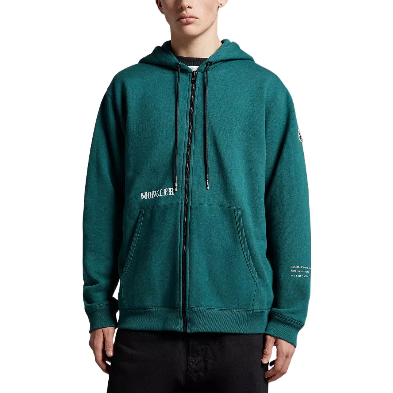 Moncler FW22 Back Letter Embroidery Zip Hoodie Unisex Dark Green. H209U8G00006M2372850 圖 3