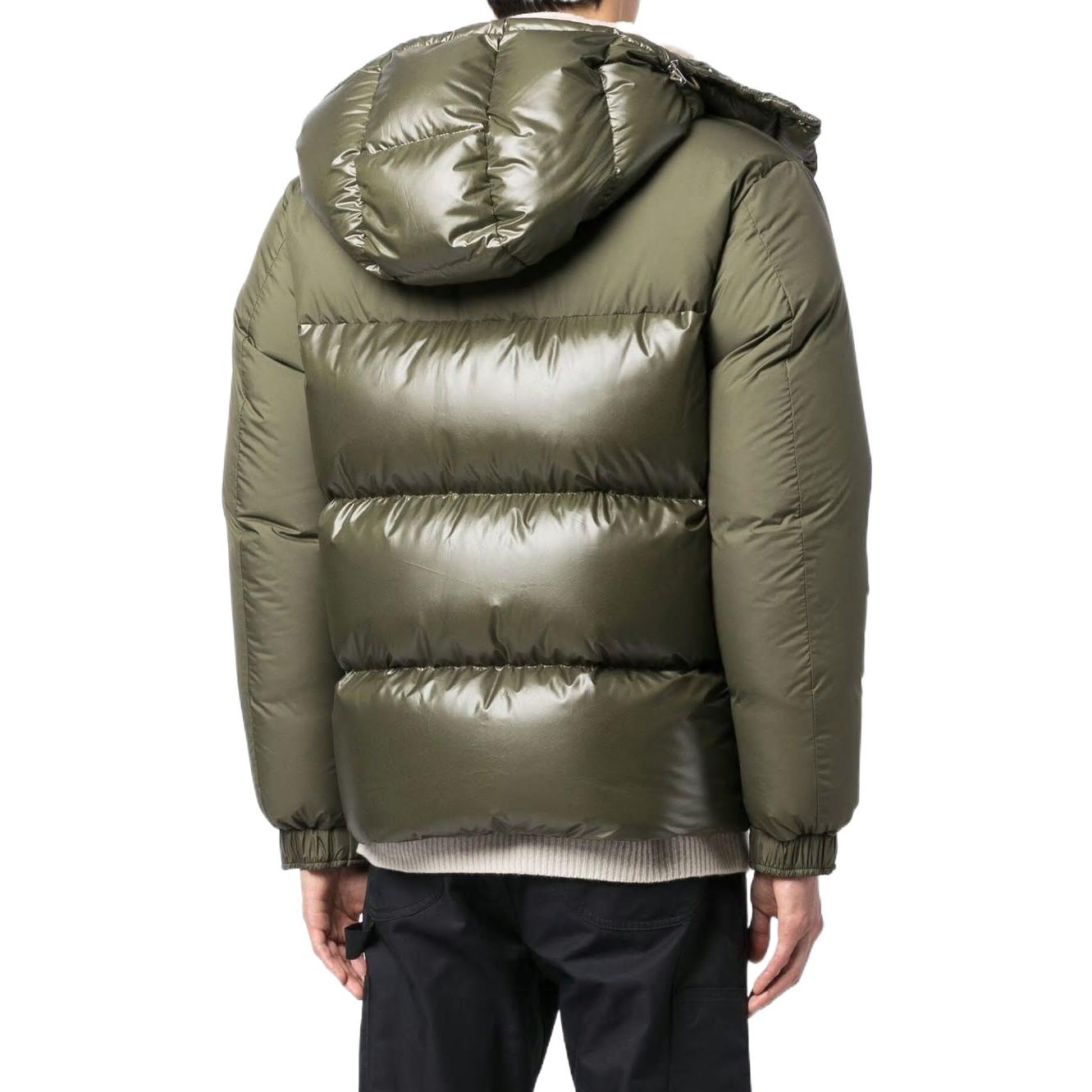 Moncler FW22 Bayuda Green Hooded Zip-Up Down Jacket Men’s Solid Patchwork Design H20911A00267595ZJ874 圖 4
