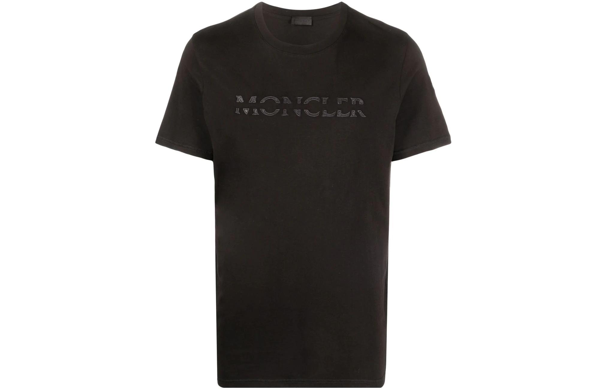 Order 蒙克莱FW22黑色圆领印花logo短袖T恤 H20918C00008829H8999