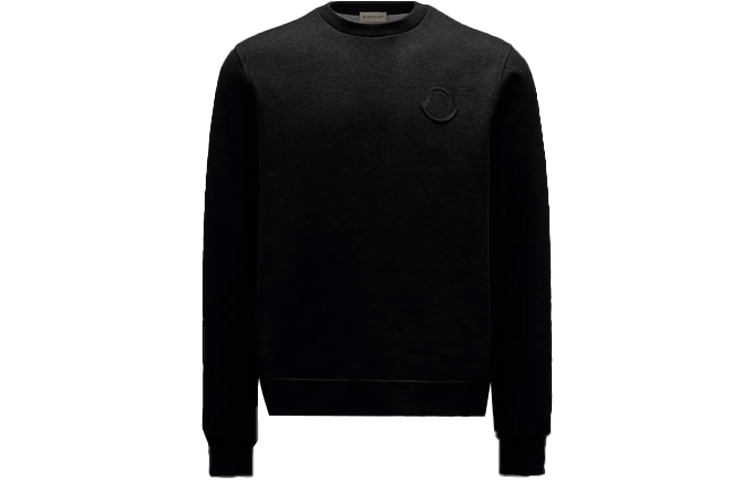 Moncler FW22 Black Crewneck Pullover Sweatshirt H20918G00051899FL999