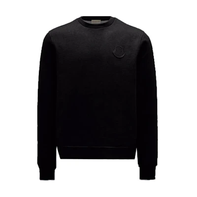 Moncler FW22 Black Crewneck Pullover Sweatshirt H20918G00051899FL999