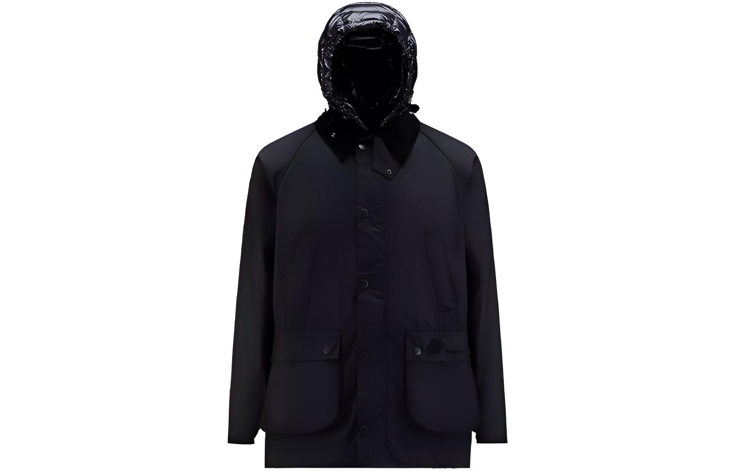 Moncler FW22 Black Down Jacket with Logo Patch Unisex. H20921A00034M2146999