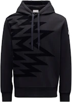 Moncler FW22 Black Graphic Print Pullover Hoodie H20918G00007809KR999 Moncler FW22 Black Graphic Print Pullover Hoodie H20918G00007809KR999