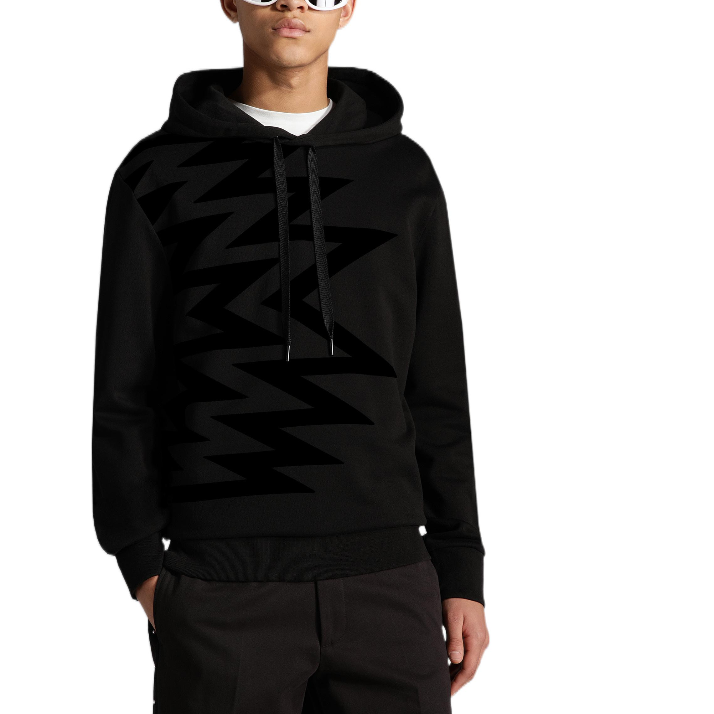 Lookbook Moncler FW22 Hoodie Hitam Grafis Pullover H20918G00007809KR999
