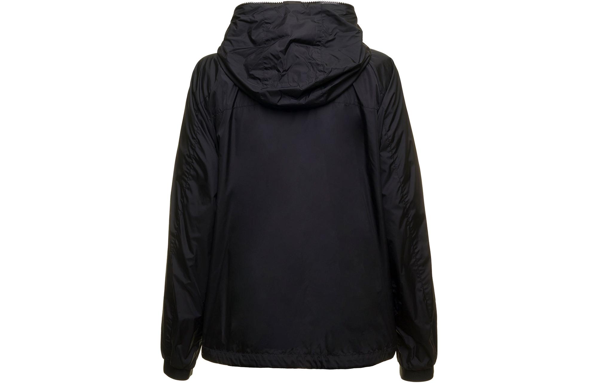 Moncler FW22 Black Letter Print Zip-Up Hooded Jacket  Casual Outerwear. 1A0018968352999 圖 3