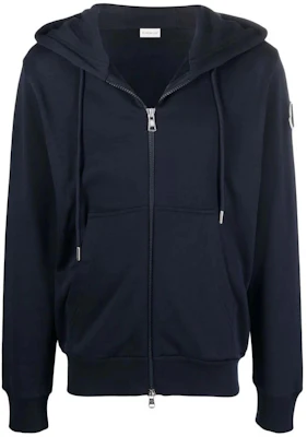 Moncler FW22 Hoodie Hitam Logo Patch dengan Tali Serut dan Resleting. G20918G00033899FL778 Order Moncler FW22 Hoodie Hitam Logo Patch dengan Tali Serut dan Resleting. G20918G00033899FL778