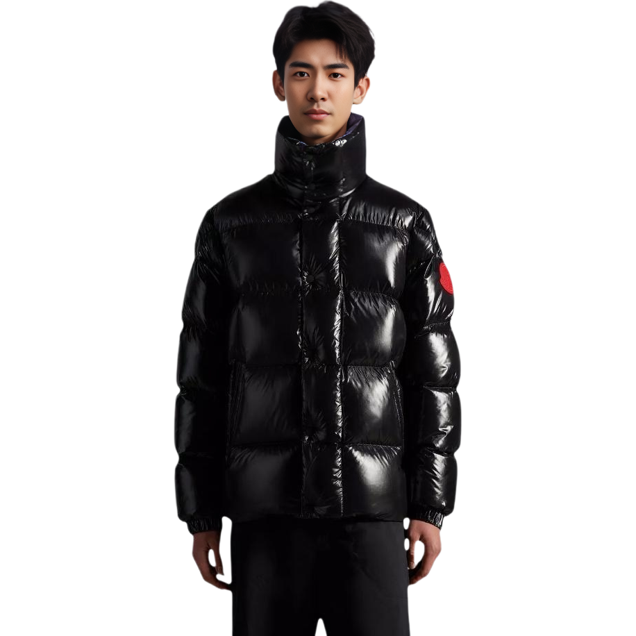 Moncler FW22 Black Logo Stand Collar Down Jacket Unisex H20921A00038M2019997 圖 4