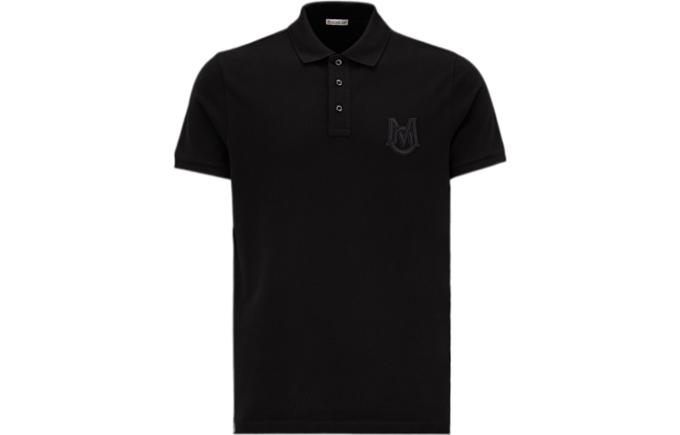 Moncler FW22 Black Short-Sleeve Polo Shirt with Logo H20918A0001584556999 圖 2