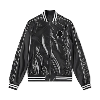 Moncler FW22 Black Solid Patch Long-Sleeve Jacket H10911A001375960D999