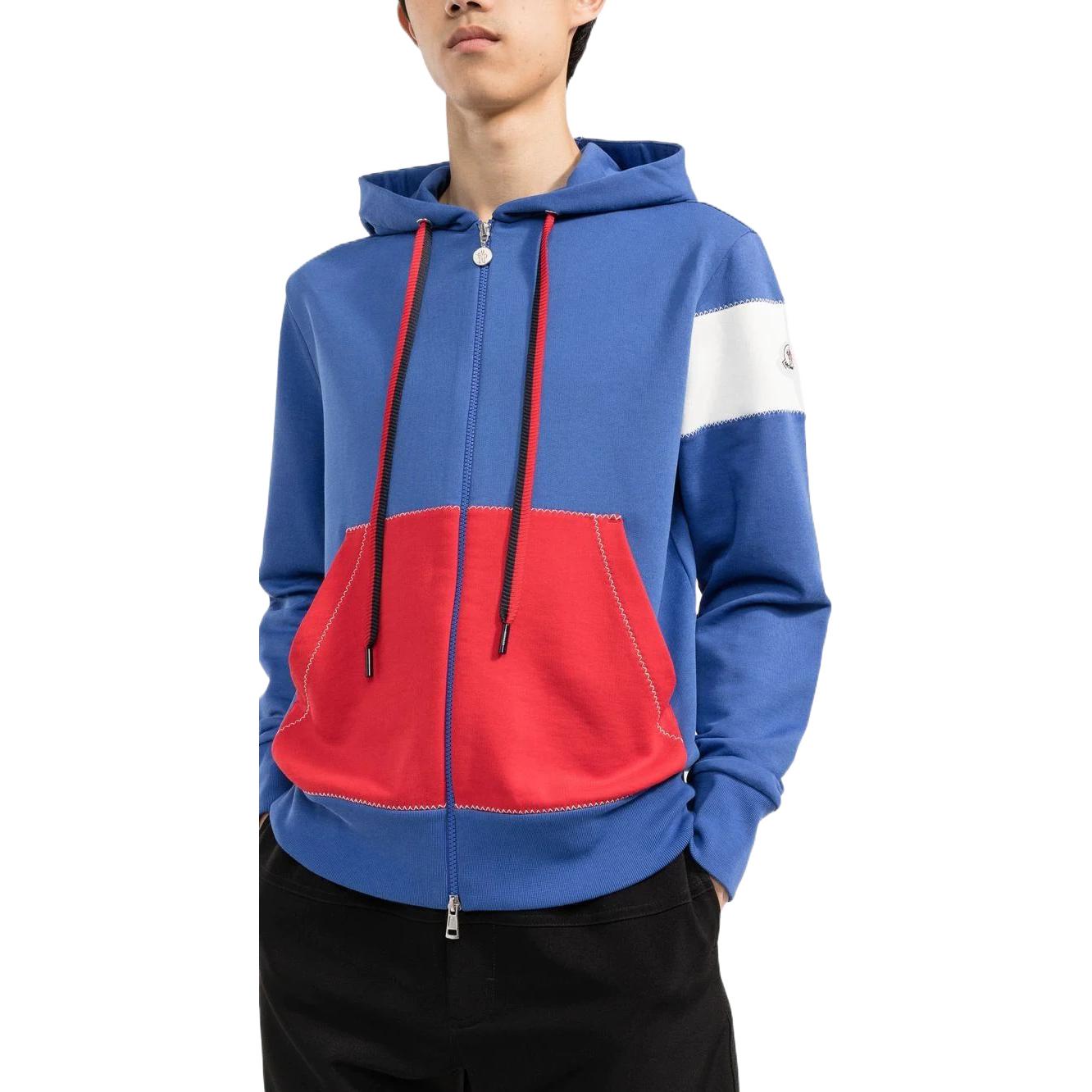 Moncler FW22 Blue Colorblock Drawstring Zip Hoodie Jacket H10918G00044809KR771 圖 5