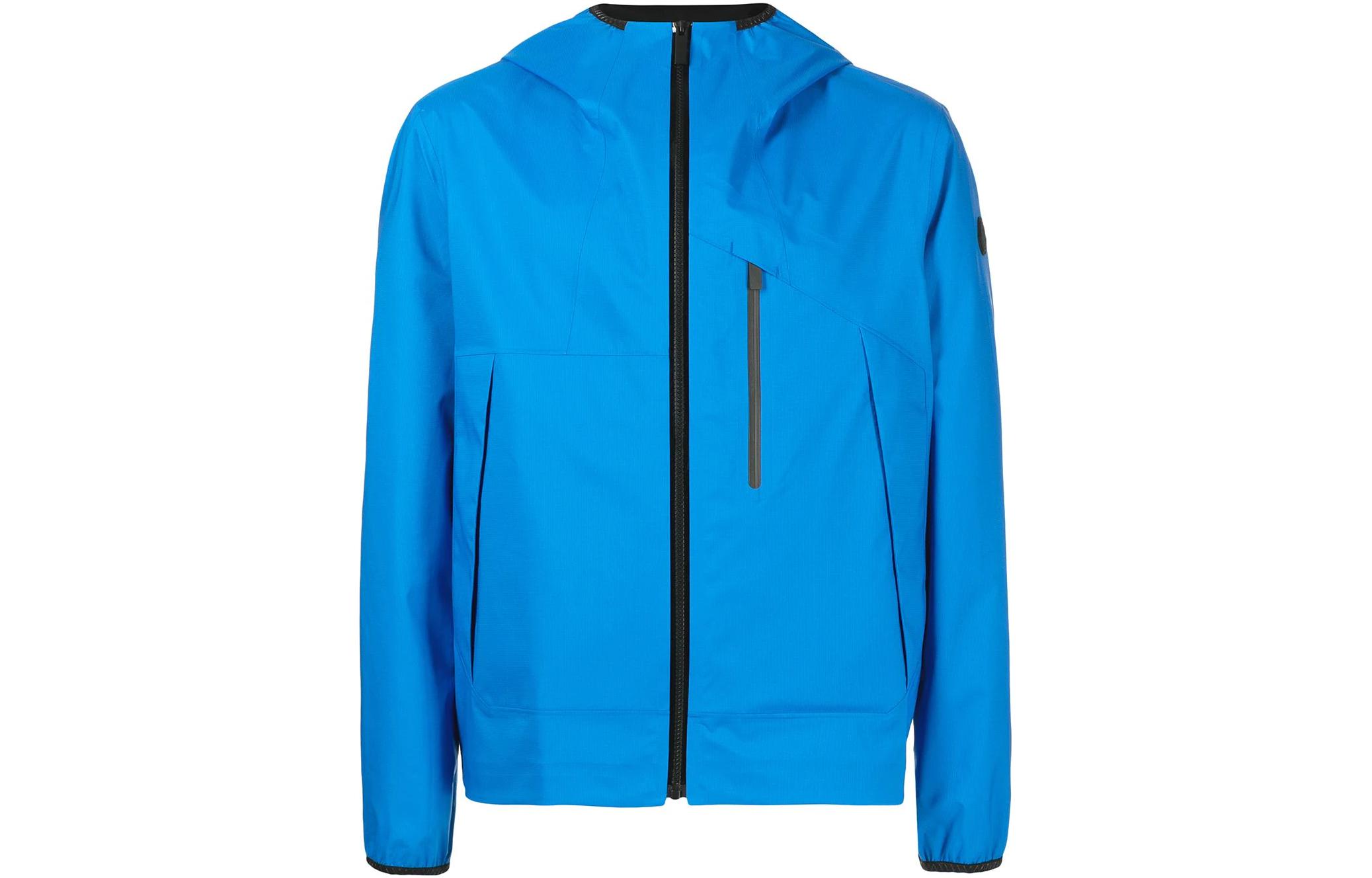 Moncler FW22 Blue Zip-Up Hooded Jacket with Large Pockets 1A000945957C75N75N