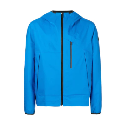 Moncler FW22 Blue Zip-Up Hooded Jacket with Large Pockets 1A000945957C75N75N