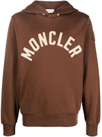 Moncler FW22 Brown Logo Print Long Sleeve Hoodie H20918G00050809KR299 Moncler FW22 Brown Logo Print Long Sleeve Hoodie H20918G00050809KR299