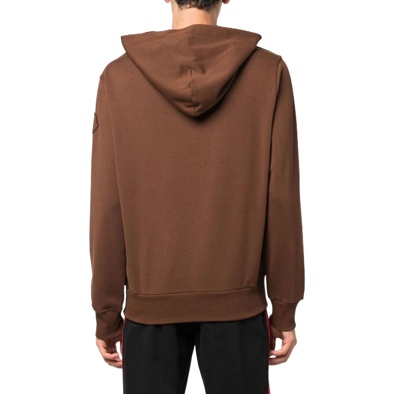 Moncler FW22 Brown Logo Print Long Sleeve Hoodie H20918G00050809KR299 圖 4