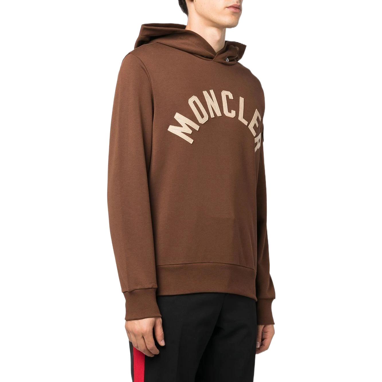 Moncler FW22 Brown Logo Print Long Sleeve Hoodie H20918G00050809KR299 圖 5