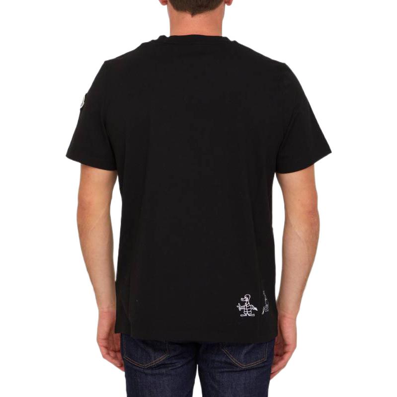 Moncler FW22 Cartoon Graphic Print Crew Neck Short Sleeve T-Shirt Black 8C00029829H8999 圖 5