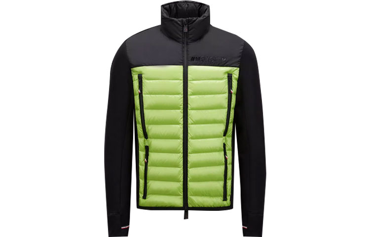Moncler FW22 Colorblock Down Jacket with Logo Embossed Stand Collar H20978G00015809HTP98