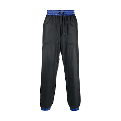 Moncler FW22 Colorblock Drawstring Waist Casual Pants Black Mens H20972A0000468953999