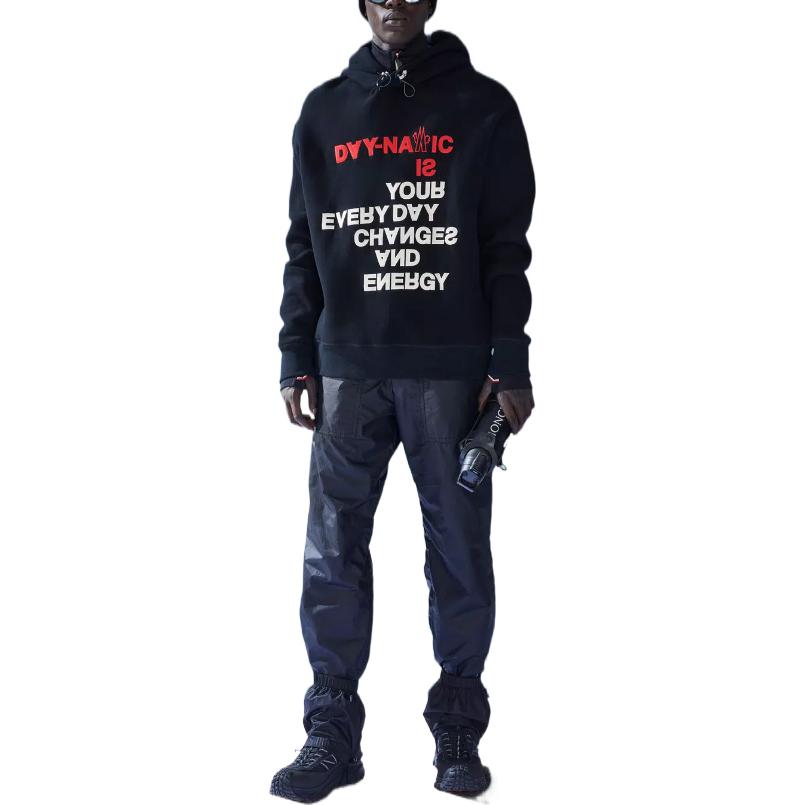 Lookbook Moncler FW22 Colorblock Drawstring Waist Casual Pants Black Mens H20972A0000468953999