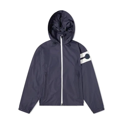 Moncler FW22 Colorblock Logo Patch Jacket - Dark Blue G20911A0008854A9174S