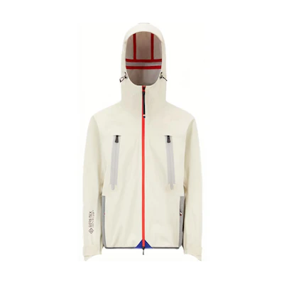 Moncler FW22 Colorblock Striped Logo Patch Zip Hoodie Jacket White H20971A00016595TX247