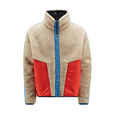 Moncler FW22 Colorblock Teddy Wool Jacket Winter Multicolor H20971A00060899N5038