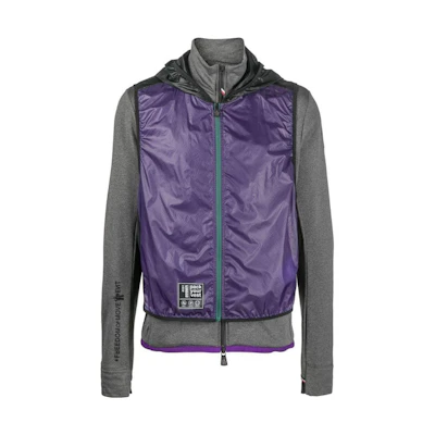 Moncler FW22 Colorblock Zipper Hooded Jacket - Grape Purple H20978G00006899MR926